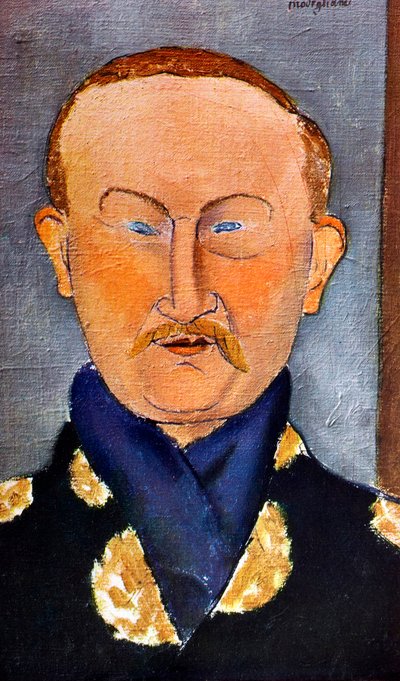 Portrett av maleren Léon Bakst 1866-1924, 1917 av Amedeo Modigliani