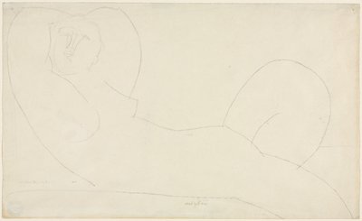 Liggende naken kvinne av Amedeo Modigliani