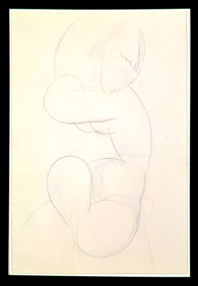 Sittende naken kvinne av Amedeo Modigliani