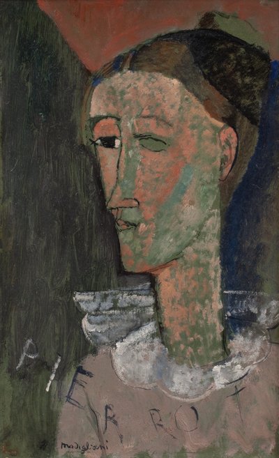 Selvportrett som Pierrot av Amedeo Modigliani