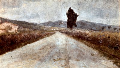 Den toskanske veien. Maleri av Amedeo Modigliani (1884-1920) av Amedeo Modigliani