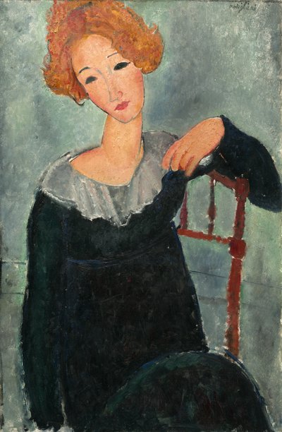 Kvinne med rødt hår av Amedeo Modigliani