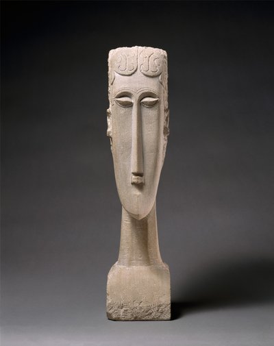Womans Head, 1912 (kalkstein) av Amedeo Modigliani