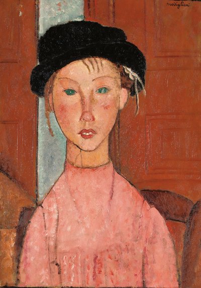 Ung jente i en beret, 1918 av Amedeo Modigliani