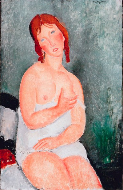 Ung kvinne i en skjorte, 1818 av Amedeo Modigliani