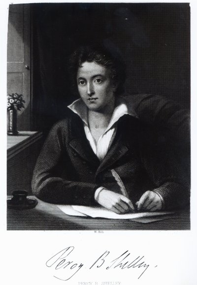 Percy Bysshe Shelley, gravert av William Holl av Amelia Curran
