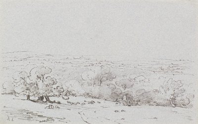 Carriage Approach to Bromley Hill, ca. 1803 (etsing) av Amelia Long