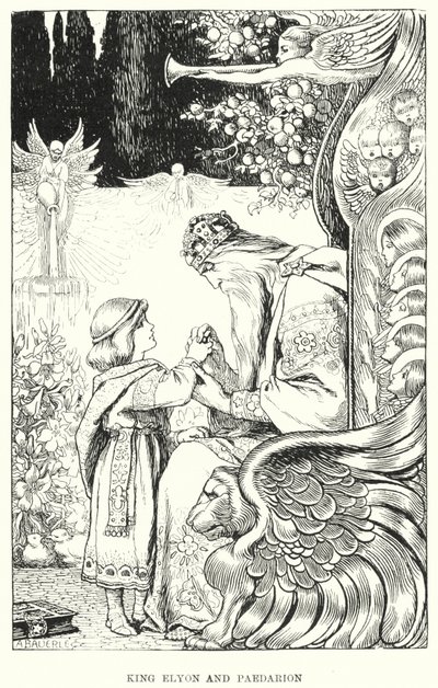 Kong Elyon og Paedarion (gravering) av Amelia M. (attr.to) Bowerley or Bauerle