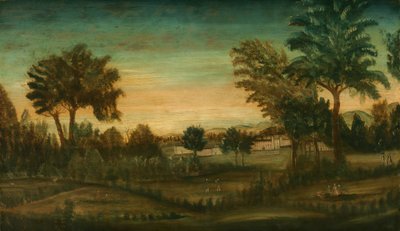 Landskap med bygninger av American 18th Century