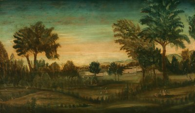 Landskap med bygninger av American 18th Century
