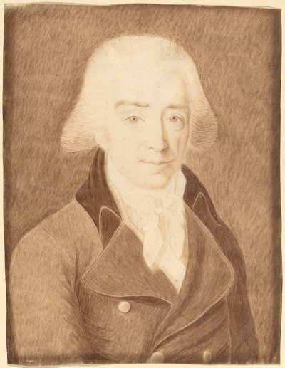 Mann i en flott frakk av American 18th Century or Possibly Joseph Badger