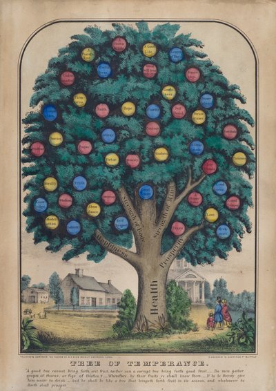 Temperansens tre av American 19th Century