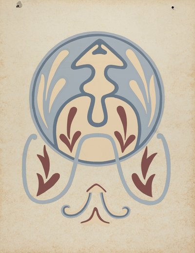 San Antonio de Pala Wall Design fra porteføljen "Decorative Art of Spanish California" av American 20th Century