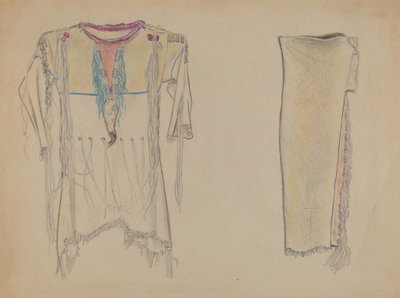 Buckskin skjorte og leggings av American 20th Century