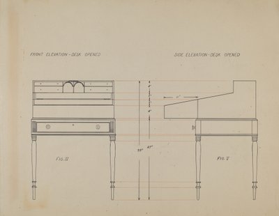 Skrivebord av American 20th Century