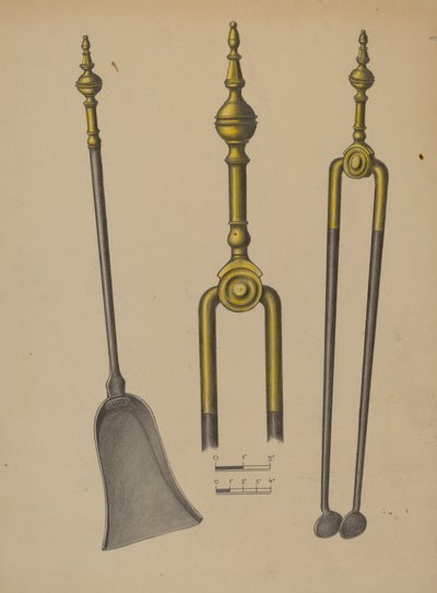 Branntang og spade av American 20th Century