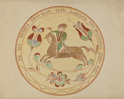 Pa. Tysk Plate av American 20th Century