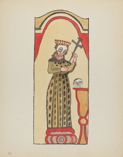 Plate 12: Saint Rita: Fra porteføljen "Spanish Colonial Designs of New Mexico" av American 20th Century