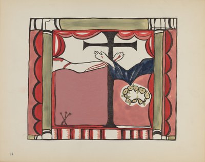 Plate 14: Hovedaltertavle, Chimayo: Fra porteføljen "Spanish Colonial Designs of New Mexico" av American 20th Century