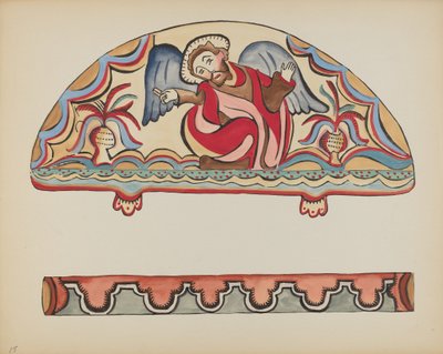 Plate 15: The Creation (Lunette): Fra porteføljen "Spanish Colonial Designs of New Mexico" av American 20th Century
