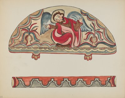 Plate 15: The Creation (Lunette): Fra porteføljen "Spanish Colonial Designs of New Mexico" av American 20th Century