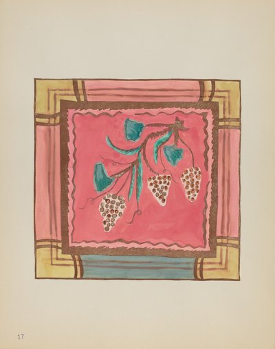 Plate 17: Druer, alterpanel: Fra porteføljen "Spanish Colonial Designs of New Mexico" av American 20th Century
