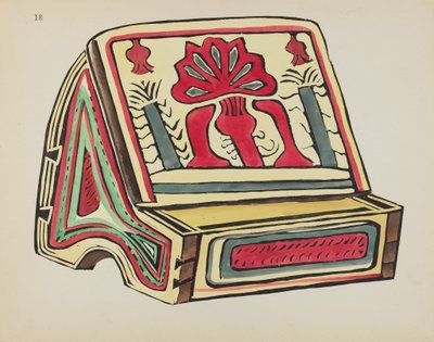 Plate 18: Lesestativ: Fra porteføljen "Spanish Colonial Designs of New Mexico" av American 20th Century