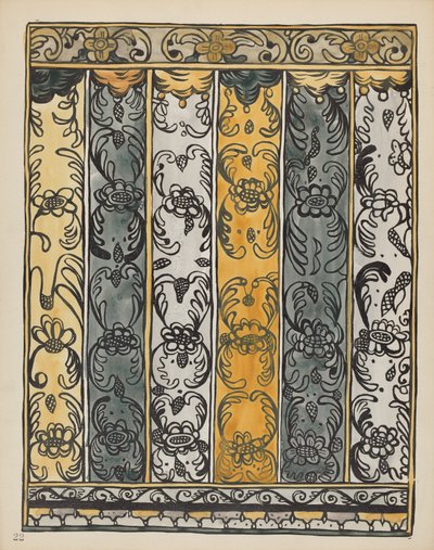 Plate 22: Veggdekorasjon, Laguna: Fra porteføljen "Spanish Colonial Designs of New Mexico" av American 20th Century