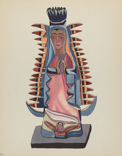 Plate 31: Our Lady of Guadalupe": Fra porteføljen "Spanish Colonial Designs of New Mexico" av American 20th Century