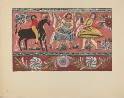 Plate 42: Malt brystdesign: Fra porteføljen "Spanske kolonialdesign i New Mexico" av American 20th Century
