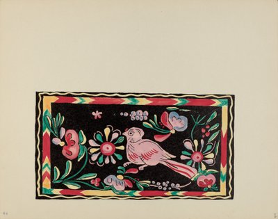 Plate 44: Malte brystdesign: Fra porteføljen "Spanske kolonialdesign i New Mexico" av American 20th Century