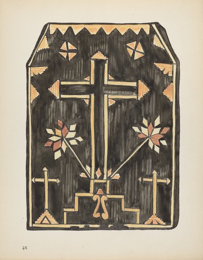 Plate 46: Straw Applique Design: Fra porteføljen "Spanish Colonial Designs of New Mexico" av American 20th Century