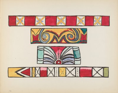 Plate 49: Diverse design: Fra porteføljen "Spanish Colonial Designs of New Mexico" av American 20th Century