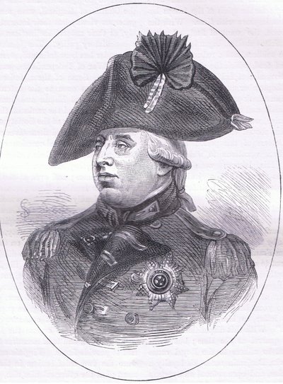 King George III, illustrasjon fra Cassells History of the United States utgitt av Cassell, Petter & Galpin, ca. 1900 (litho) av American English school