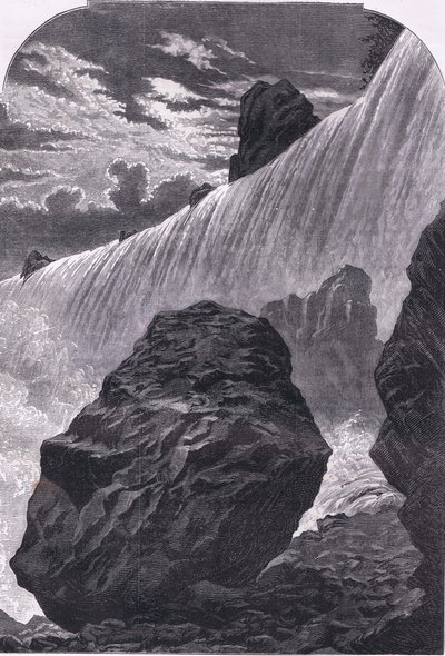 Niagara Falls, illustrasjon fra Cassells History of the United States utgitt av Cassell, Petter & Galpin, ca. 1900 (litho) av American English school