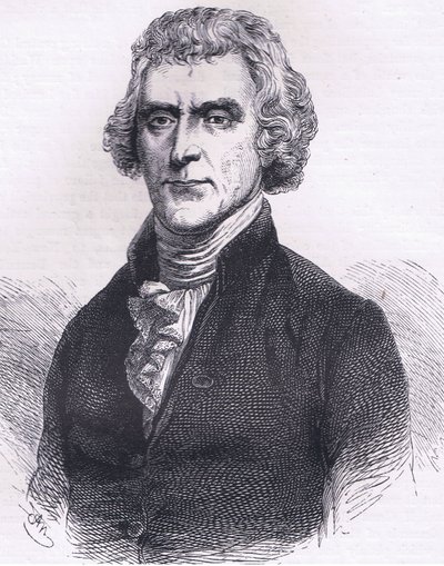 Thomas Jefferson, illustrasjon fra Cassells History of the United States utgitt av Cassell, Petter & Galpin, ca. 1900 (litho) av American English school
