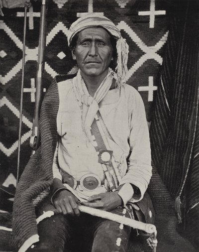 En Navajoe-indianer (s/hvitt-bilde) av American Photographer (after)
