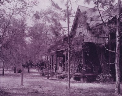 Et hjem i nyansene av Southern Pines, Florida (s/hvitt bilde) av American Photographer (after)