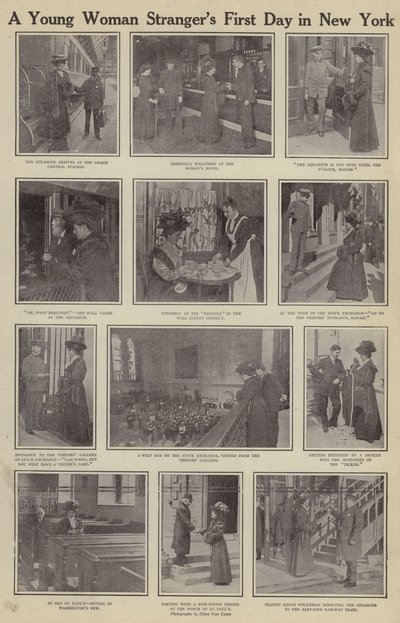 En fremmed kvinnes første dag i New York (s/hvitt bilde) av American Photographer (after)