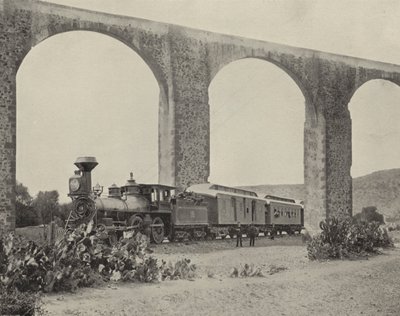Akvedukt ved Queretaro, Mexico (s/hvitt bilde) av American Photographer (after)