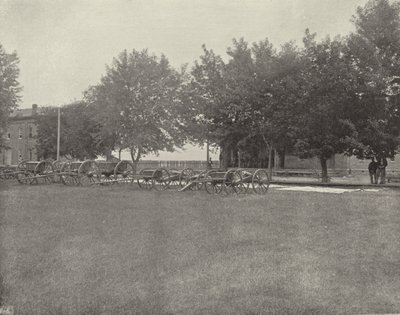 Batteri i Fort Omaha, Nebraska (s/hvitt bilde) av American Photographer (after)