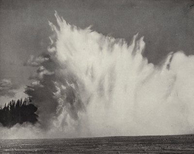 Excelsior Geyser, Yellowstone Valley, Wyoming (s/hvitt bilde) av American Photographer (after)