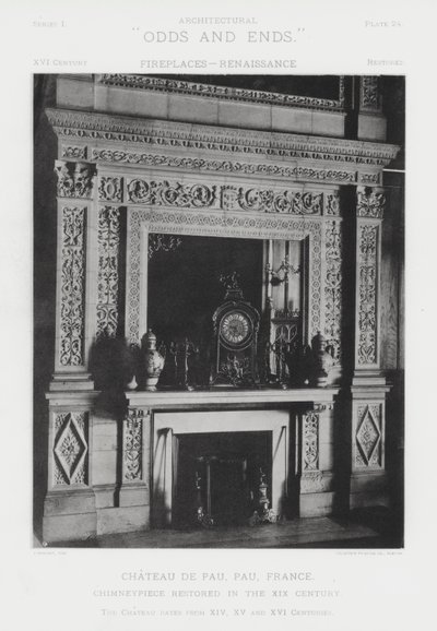 Peis: Chateau De Pau, Pau, Frankrike (s/hvitt bilde) av American Photographer (after)