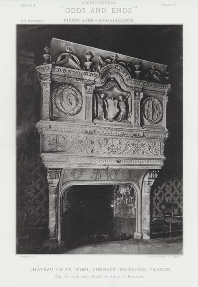Peis: Chateau De St Ouen, Chemaze, Mayenne, Frankrike (s/h foto) av American Photographer (after)