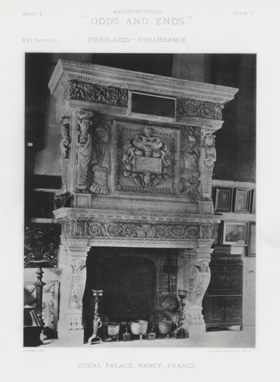 Peis: Ducal Palace, Nancy, Frankrike (s/hvitt bilde) av American Photographer (after)