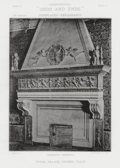 Peis: Ducal Palace, Urbino, Italia (s/hvitt bilde) av American Photographer (after)