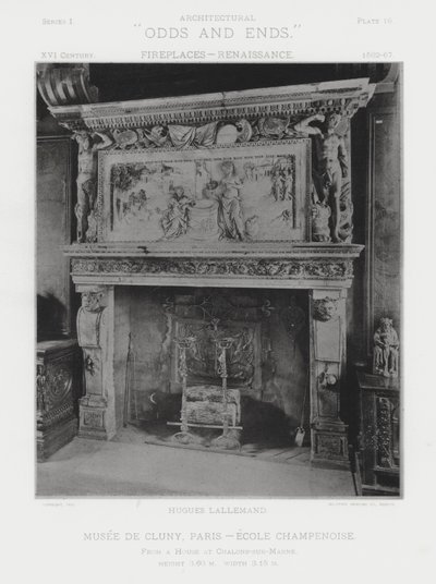 Peis: Musee De Cluny, Paris, Ecole Champenoise (s/hvitt-bilde) av American Photographer (after)