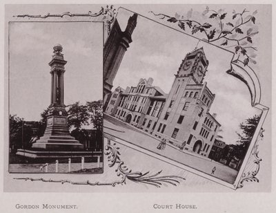 Gordon-monumentet; Court House (s/hvitt bilde) av American Photographer (after)