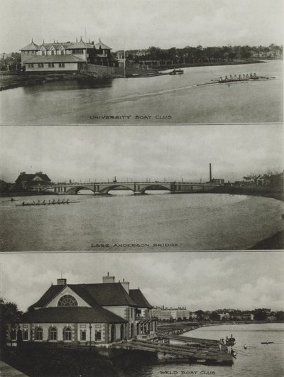 Harvard University: University Boat Club, Larz Anderson Bridge, Weld Boat Club (s/hv-bilde) av American Photographer (after)