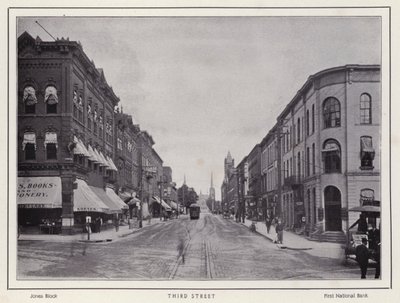Jamestown, NY: Third Street (s/hvitt bilde) av American Photographer (after)
